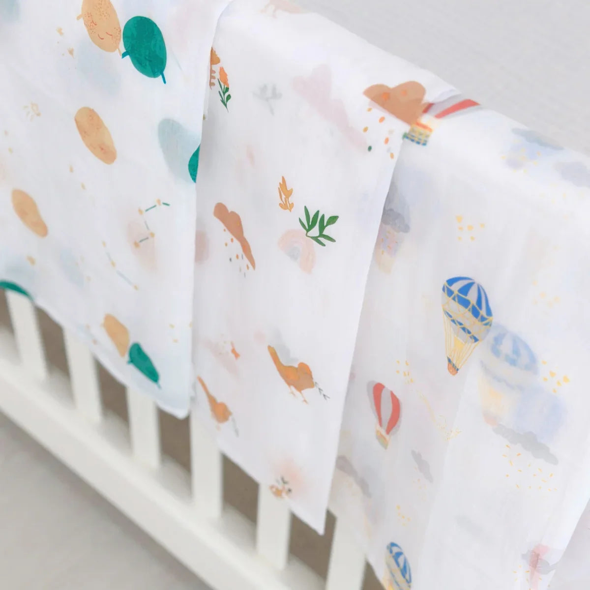 Baby Organic Swaddle in Springtime by Le Petit Society — image 7