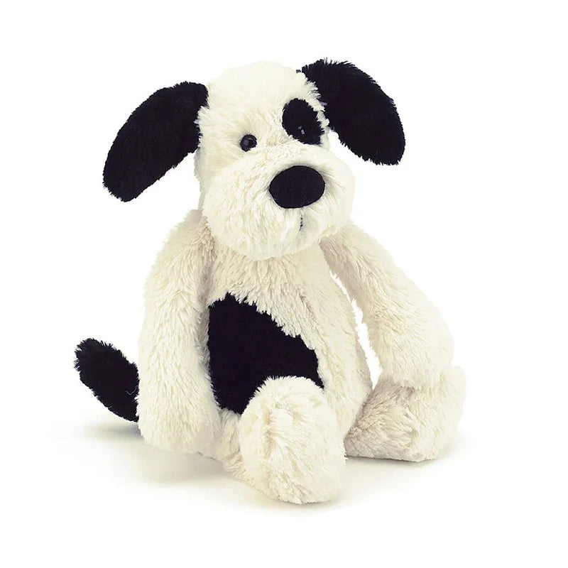 Bashful Black & Cream Puppy by Jellycat