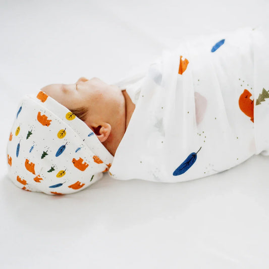 Baby Organic Swaddle in Bear by Le Petit Society — image 2