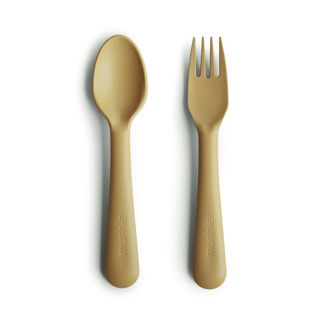 Fork & Spoon in Mustard by Mushie