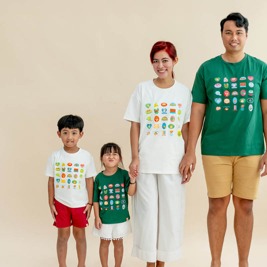 A Singapore Series - Foodie Adult Tee in Green by Le Petit Society — image 2