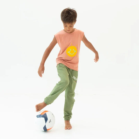 Made For Play - Kids Jogger Pants in Green by Le Petit Society — image 2
