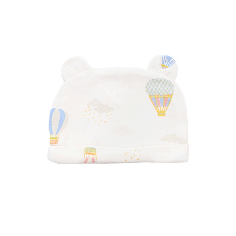 Baby Organic Bear Hat in Hot Air Balloon Print by Le Petit Society — image 4