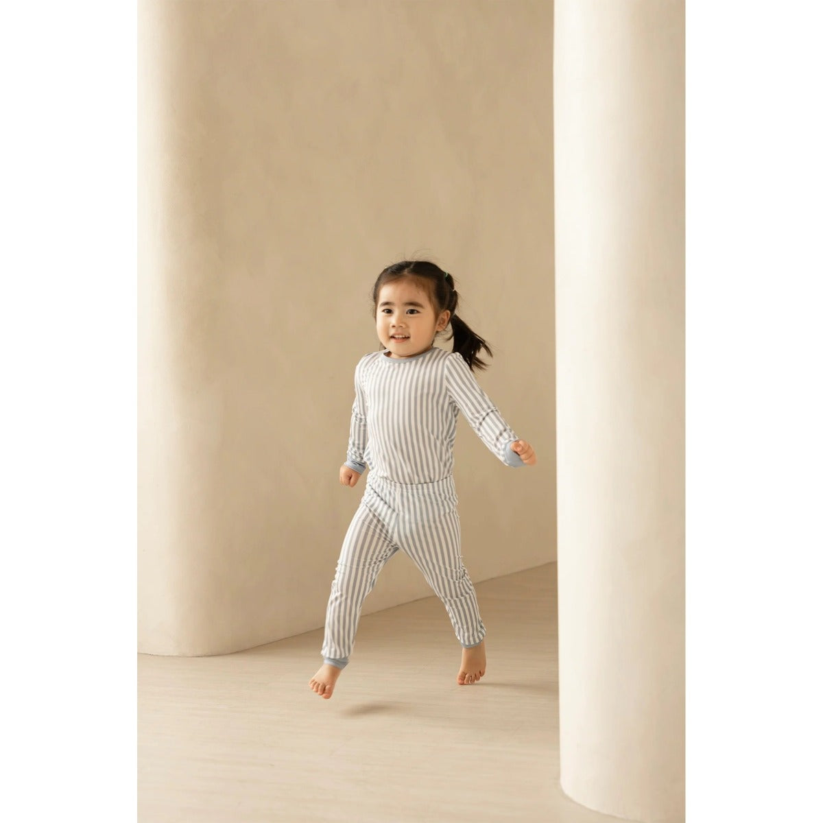 Kids Long Pyjamas Set in Blue Stripes by Selenight Co — image 13