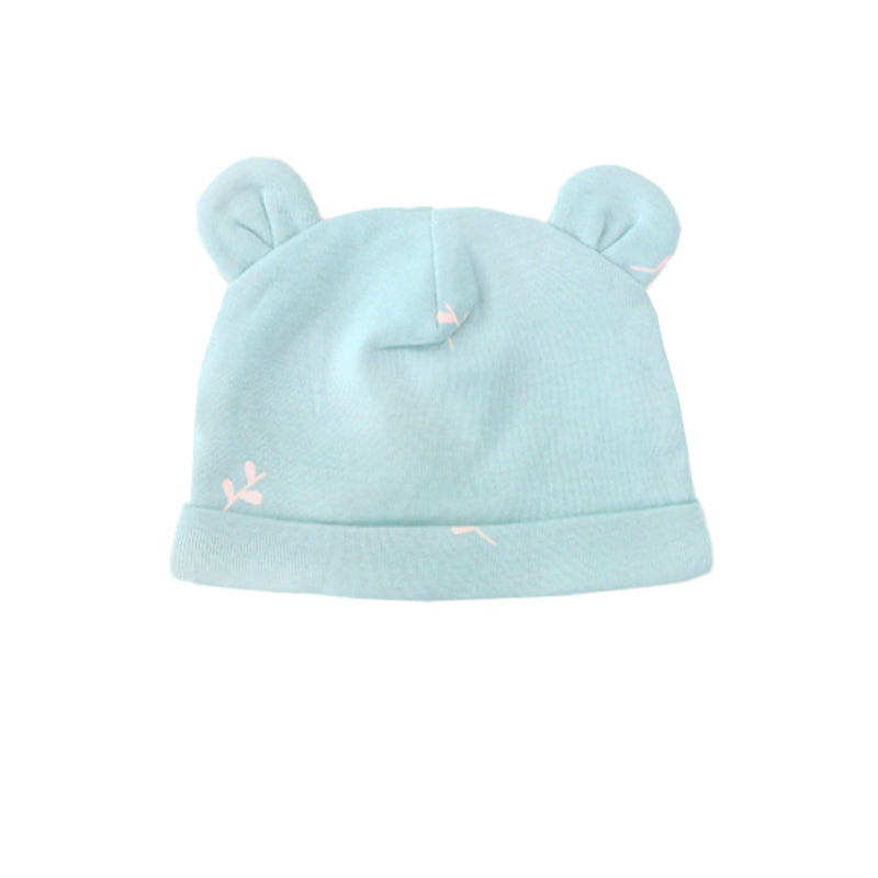 Baby Organic Bear Hat in Leaf Print by Le Petit Society — image 3