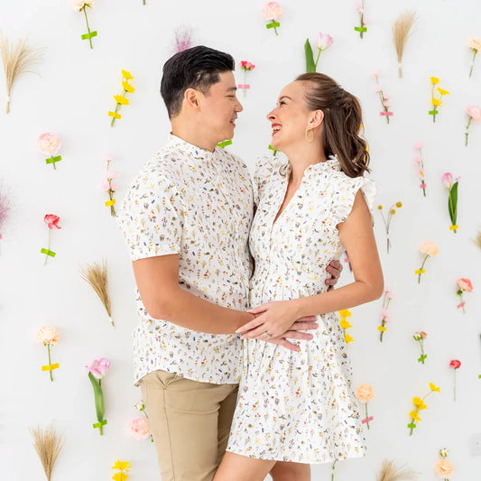 Garden Series - Men's Shirt in Garden Print (Personalisable) by Le Petit Society — image 2