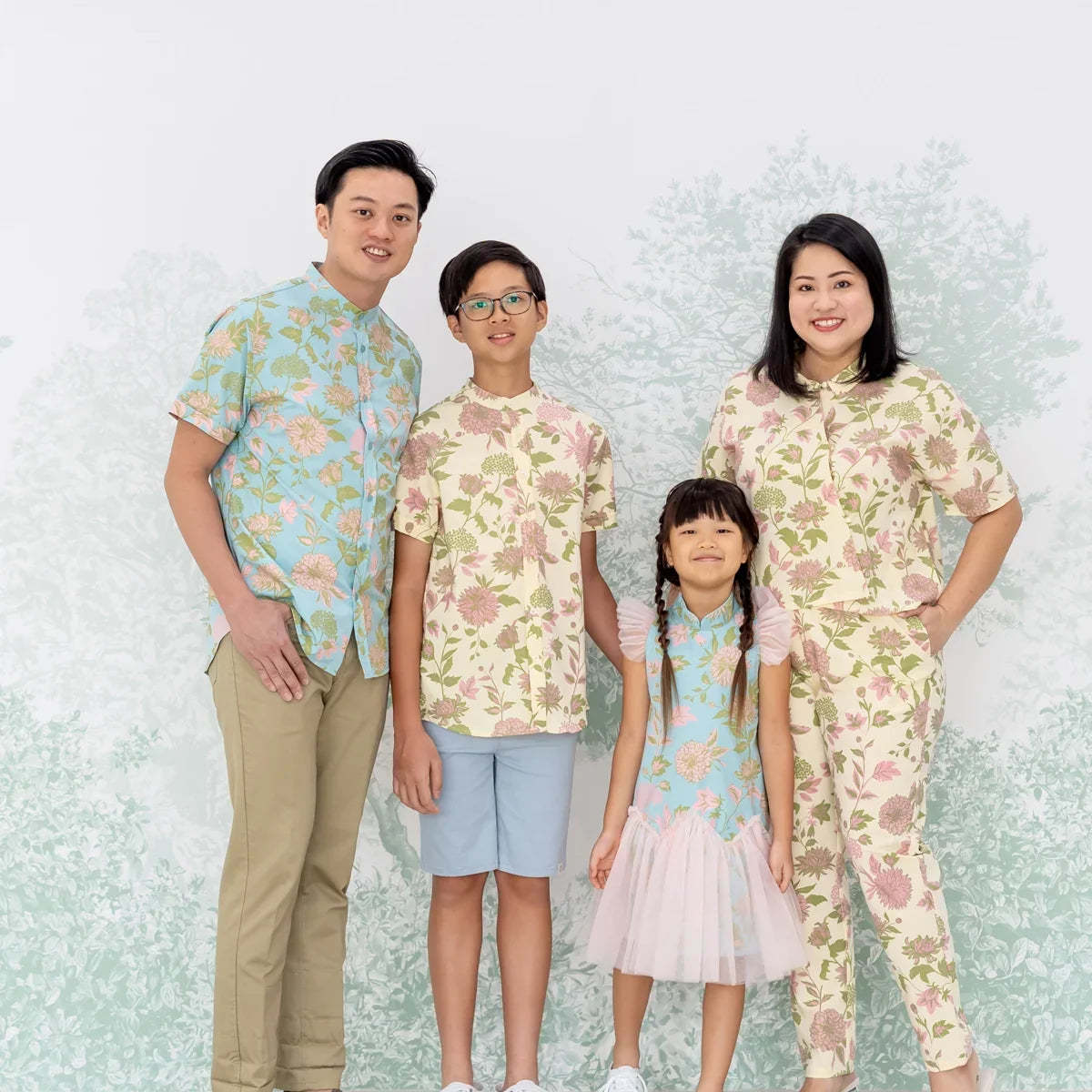 Garden Series - Ladies Wrap Top in Yellow Chrysanthemum Print by Le Petit Society — image 7