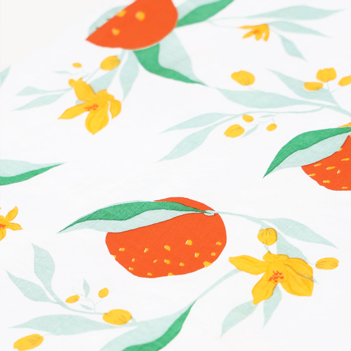 Mandarin Orange Series - Men's Shirt in White Floral Orange Print (Personalisable) by Le Petit Society — image 7