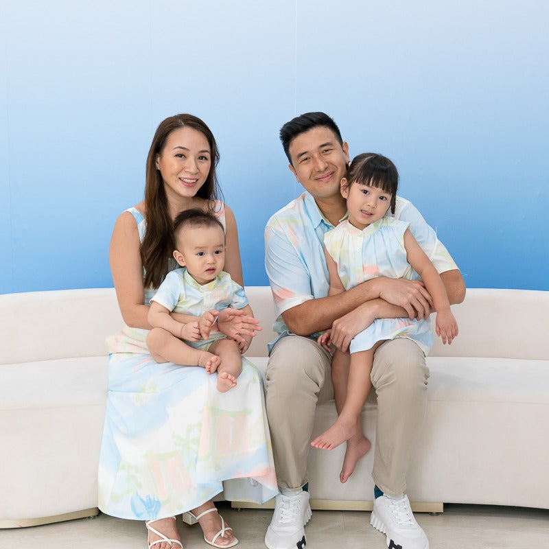 Heritage Series - Baby Boy Jersey Romper in MBS Watercolour Print by Le Petit Society — image 4