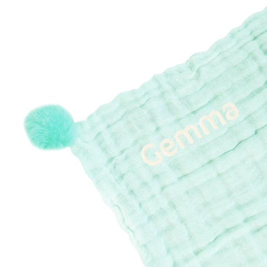 Keepsake Kids/Adult Single Blanket in Mint (Personalisable) by Le Petit Society — image 2