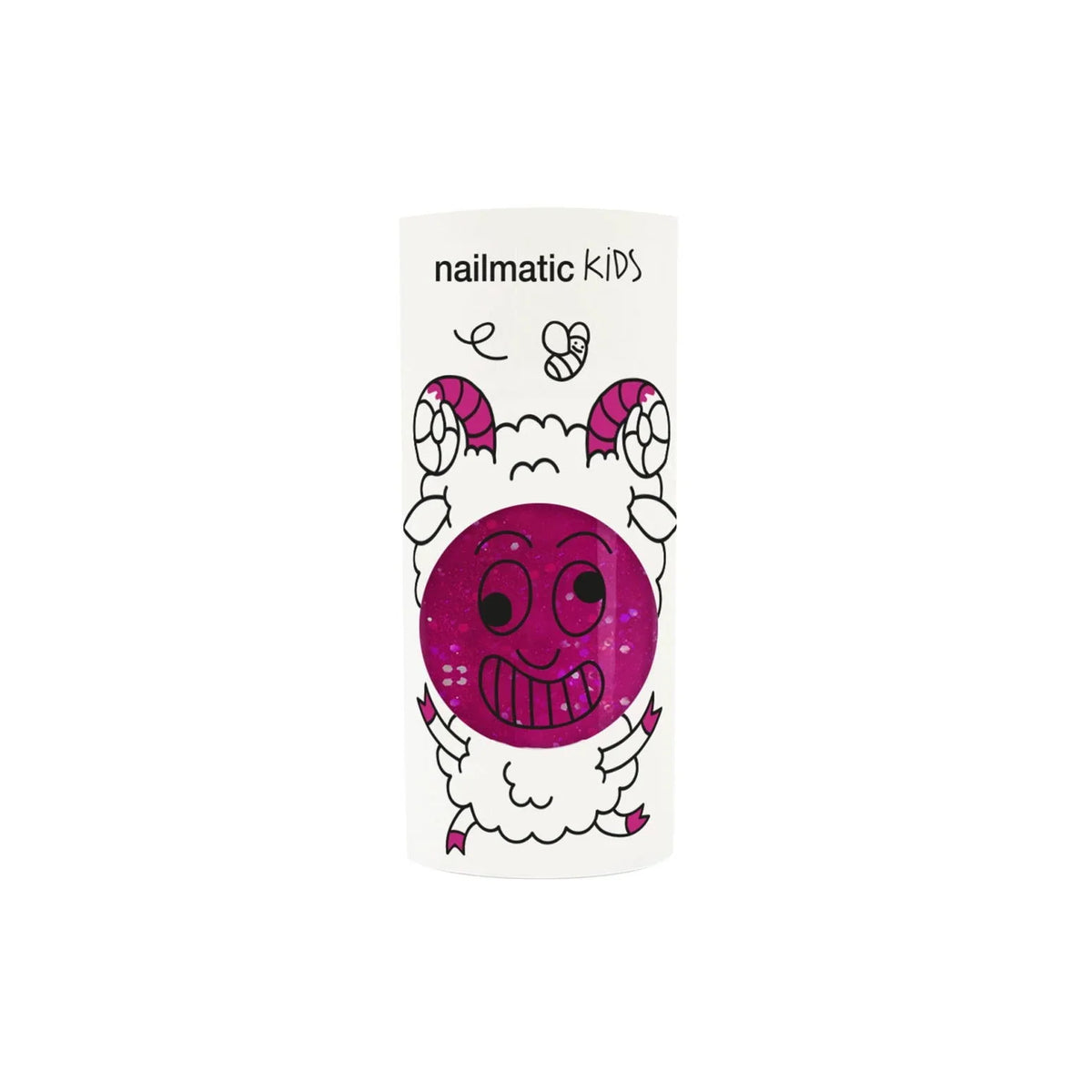 Nail Polish in Clear Raspberry Glitter by Nailmatic