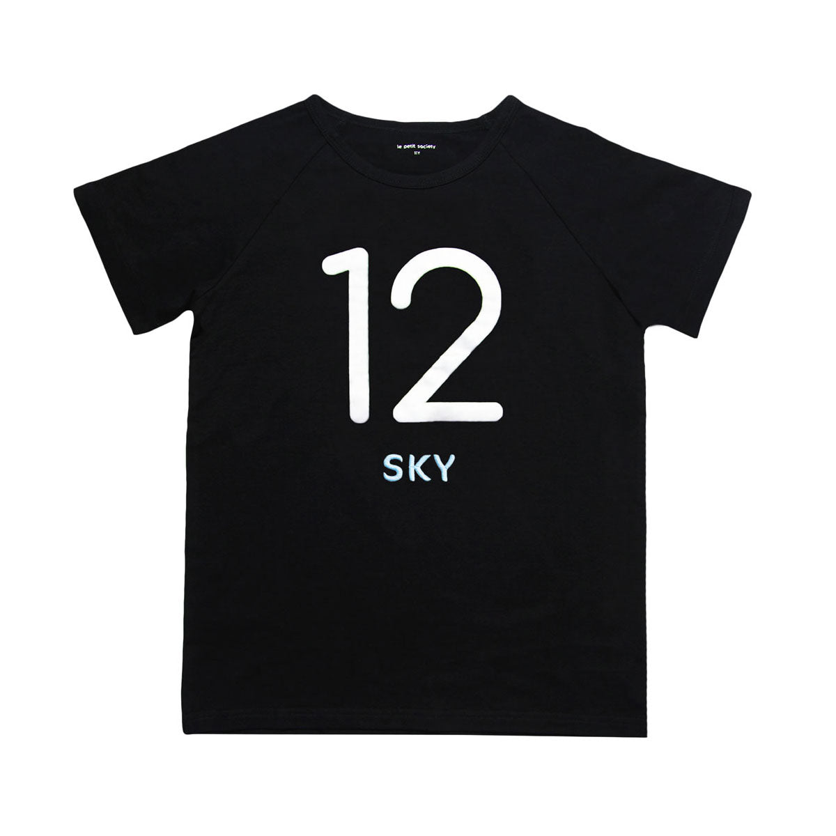 Number 12 Tee in Black/Silver by Le Petit Society — image 3