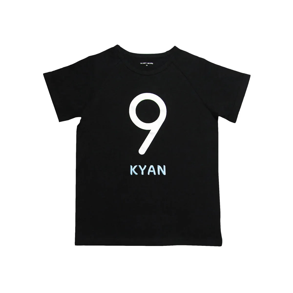 Number 9 Tee in Black/Silver by Le Petit Society — image 3