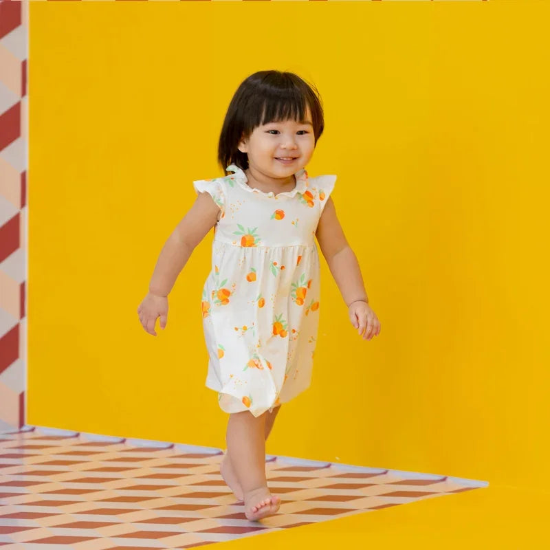 Mandarin Orange Series - Baby Girl Cheongsam in White by Le Petit Society — image 10