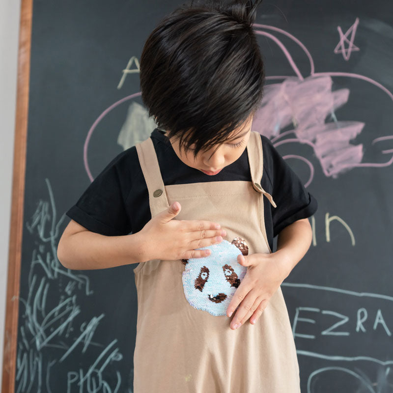 Kids Panda Reversible-Sequins Overalls by Le Petit Society — image 7