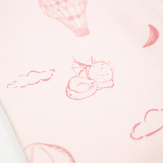 Baby Organic Sleepsuit in Dreamy Dragon - Pink by Le Petit Society — image 2