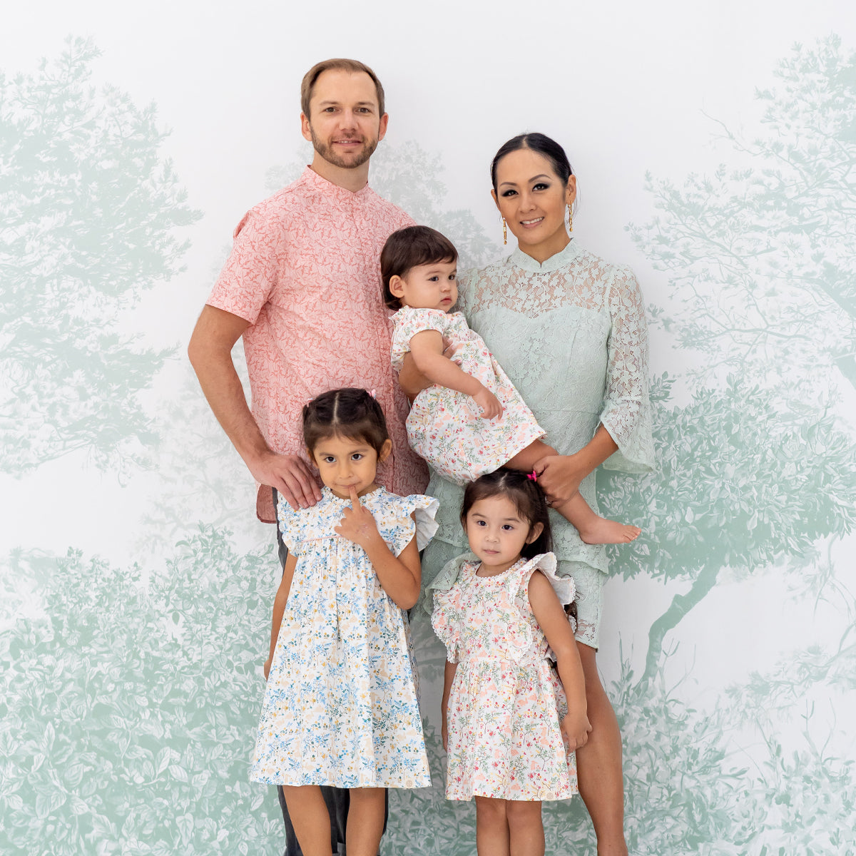 Spring Series - Ladies Bell Sleeve Lace Dress in Sage by Le Petit Society — image 11