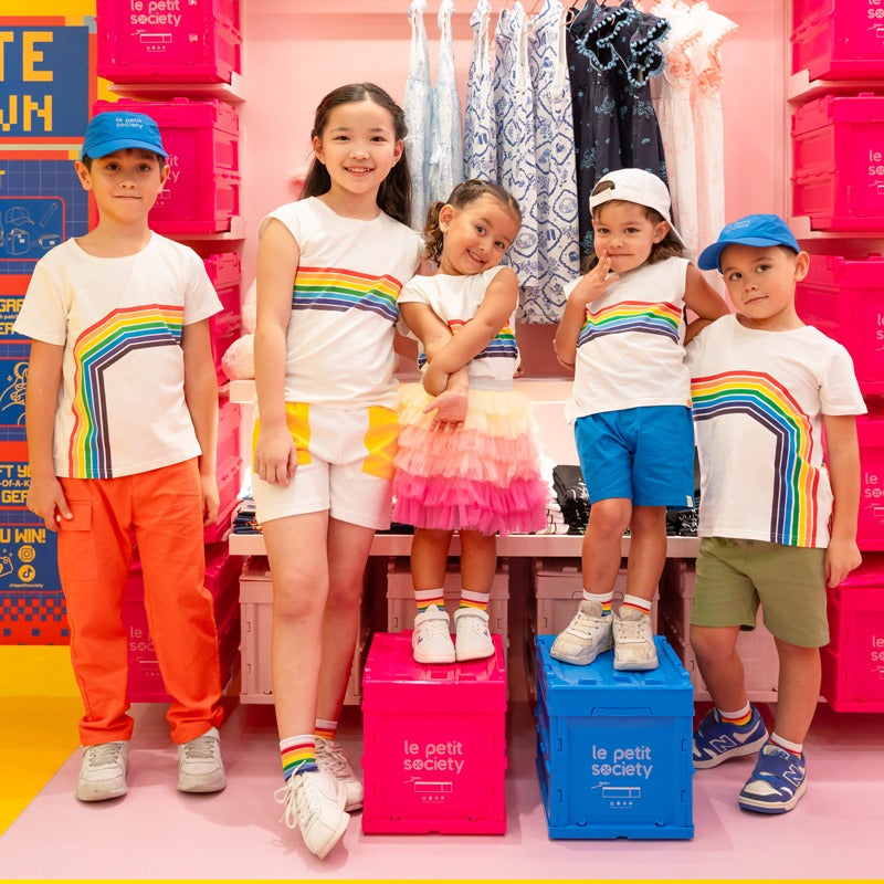 Rainbow Series - Kids Tee in White (Right Arc) by Le Petit Society ā image 6