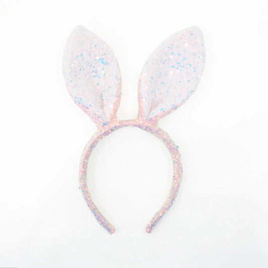 *New* Sequin Bunny Headband in Pink by Le Petit Society — image 2