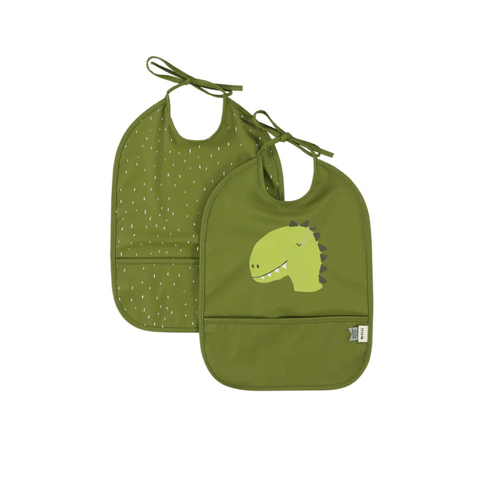 Waterproof Bib 2 in Pack - Mr Dino by Trixie