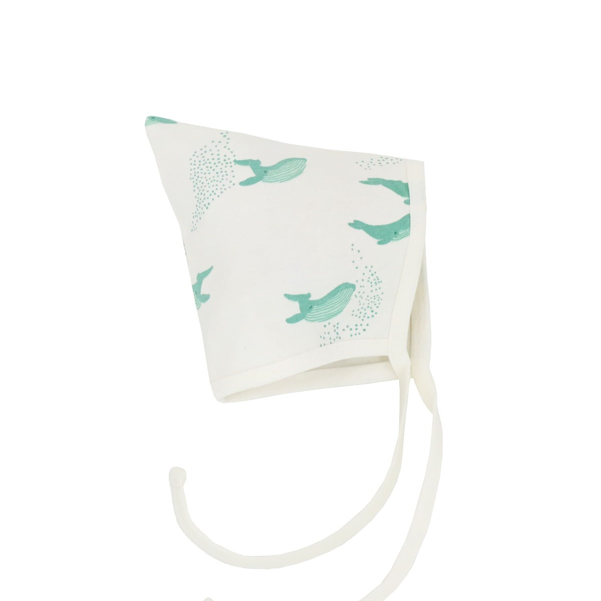 Organic Baby Bonnet Hat in Whale Print by Le Petit Society — image 4