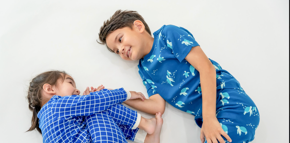 Children in Le Petit Society bamboo and organic cotton sleepwear