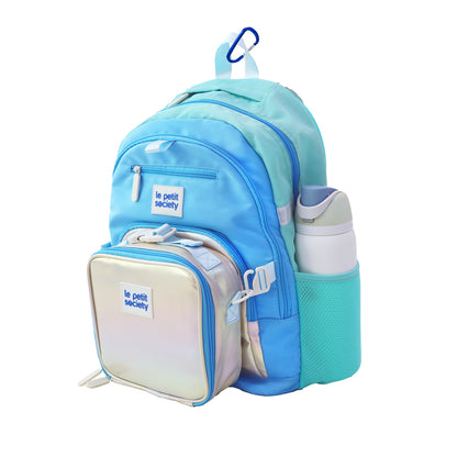 The LPS kids essential school bundle consisting of a double pocket school bag and mini lunch bag.