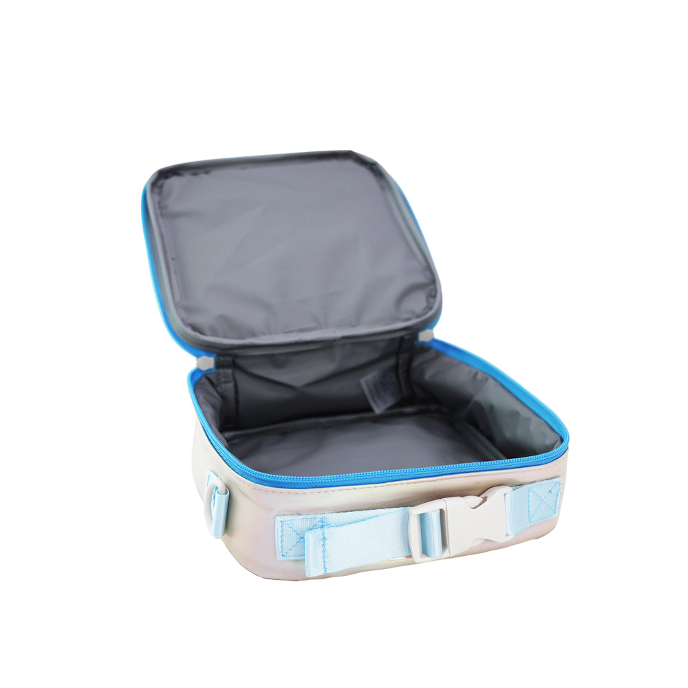A thermal mini lunch bag with a PEVA waterproof and insulated lining.