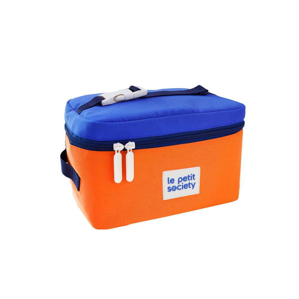 Thermal Munch Bag in Blue/Orange by Le Petit Society — image 2