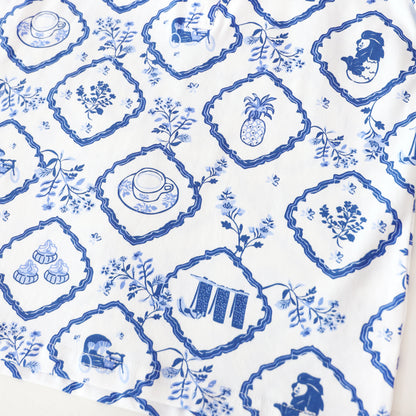 Heritage Series - Boys Jersey Shirt in Porcelain Motif by Le Petit Society — image 6