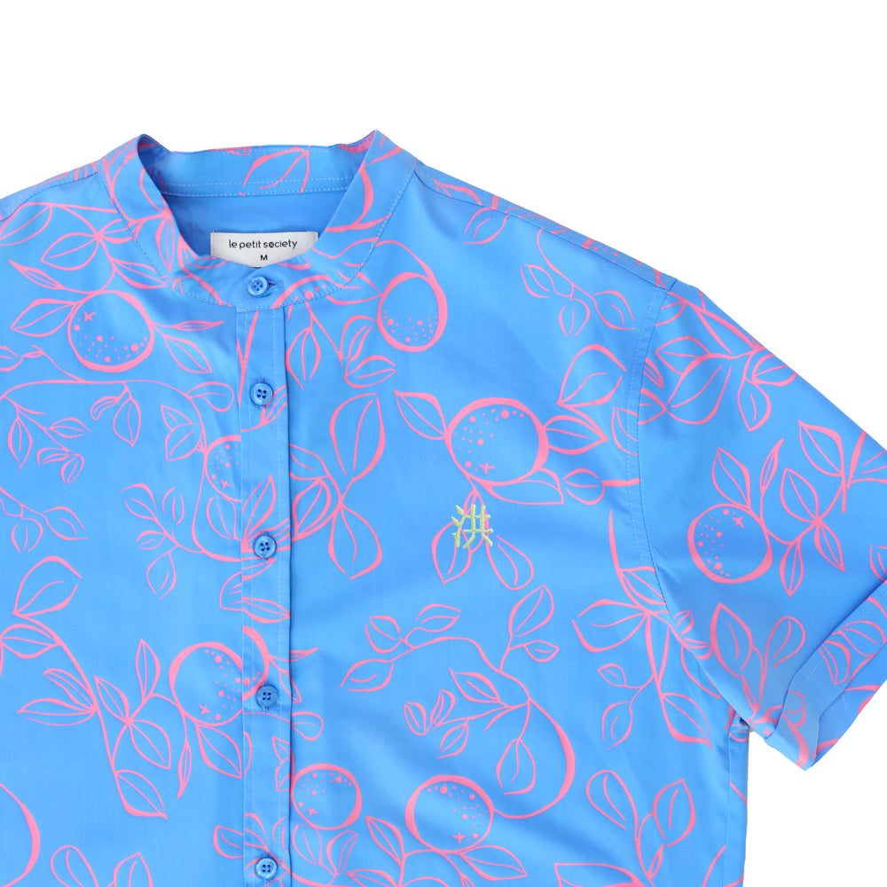Mandarin Orange Series - Men‘s Shirt in Blue (Classic Fit) by Le Petit Society — image 6