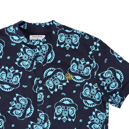 Lion Dance Series - Men’s Shirt in Navy (Classic Fit) by Le Petit Society — image 5