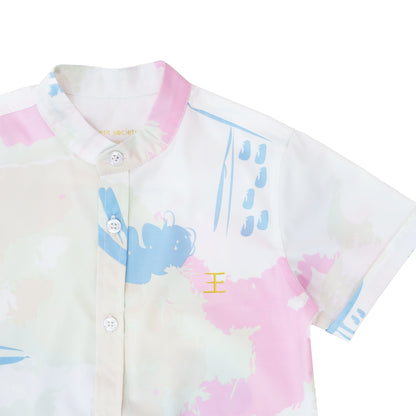 Heritage Series - Boys Shirt in MBS Skyline Print by Le Petit Society — image 2