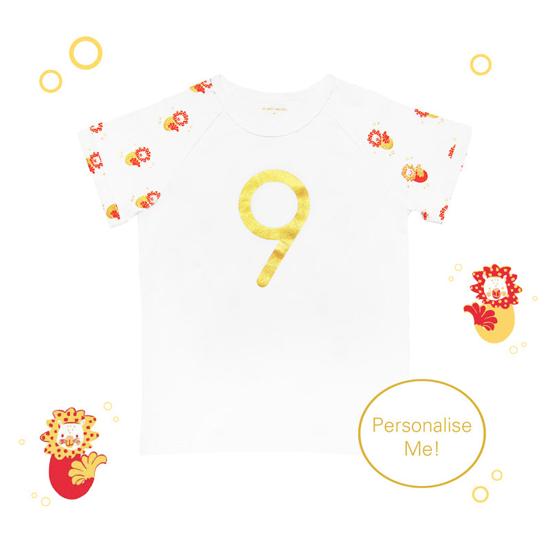 Number 9 Tee (Merlion Edition) by Le Petit Society