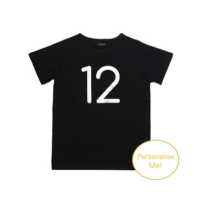 Number 12 Tee in Black/Silver by Le Petit Society — image 2