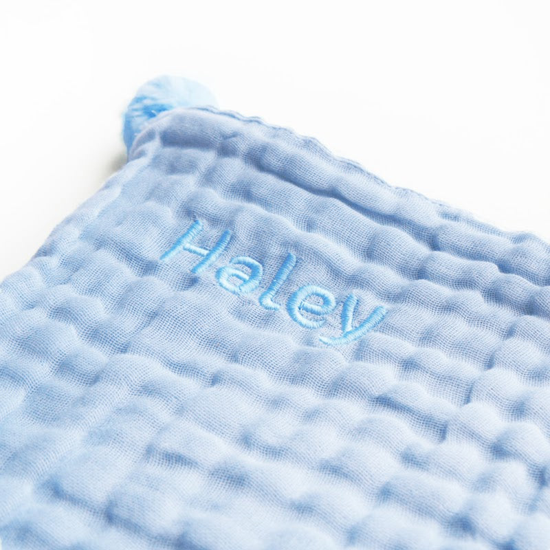 Keepsake Kids/Adult Single Blanket in Baby Blue (Personalisable) by Le Petit Society — image 4