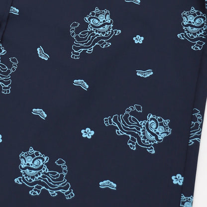Lion Dance Series - Men's Shirt in Navy Lion Print (Classic Fit) by Le Petit Society — image 5