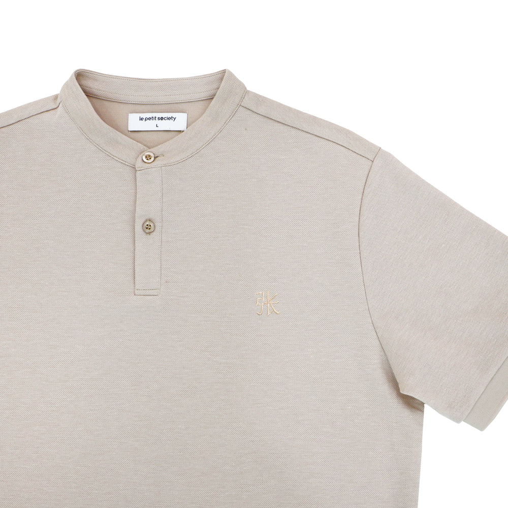 Polo Series - Men’s Polo Shirt in Beige by Le Petit Society — image 3