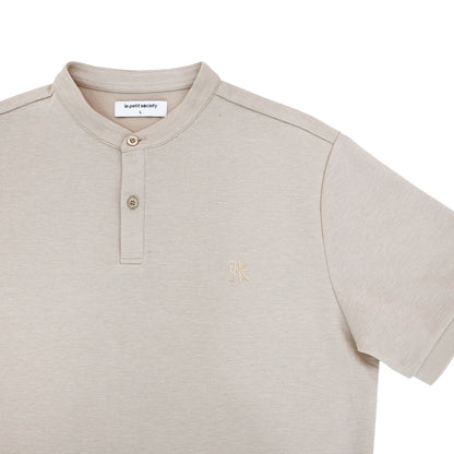 Polo Series - Men’s Polo Shirt in Beige by Le Petit Society — image 3