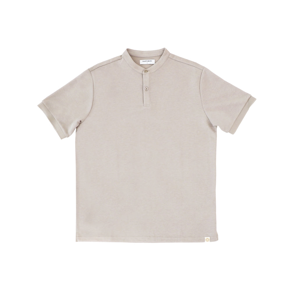 Polo Series - Men’s Polo Shirt in Beige by Le Petit Society — image 4
