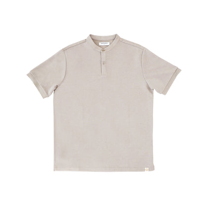 Polo Series - Men’s Polo Shirt in Beige by Le Petit Society — image 4