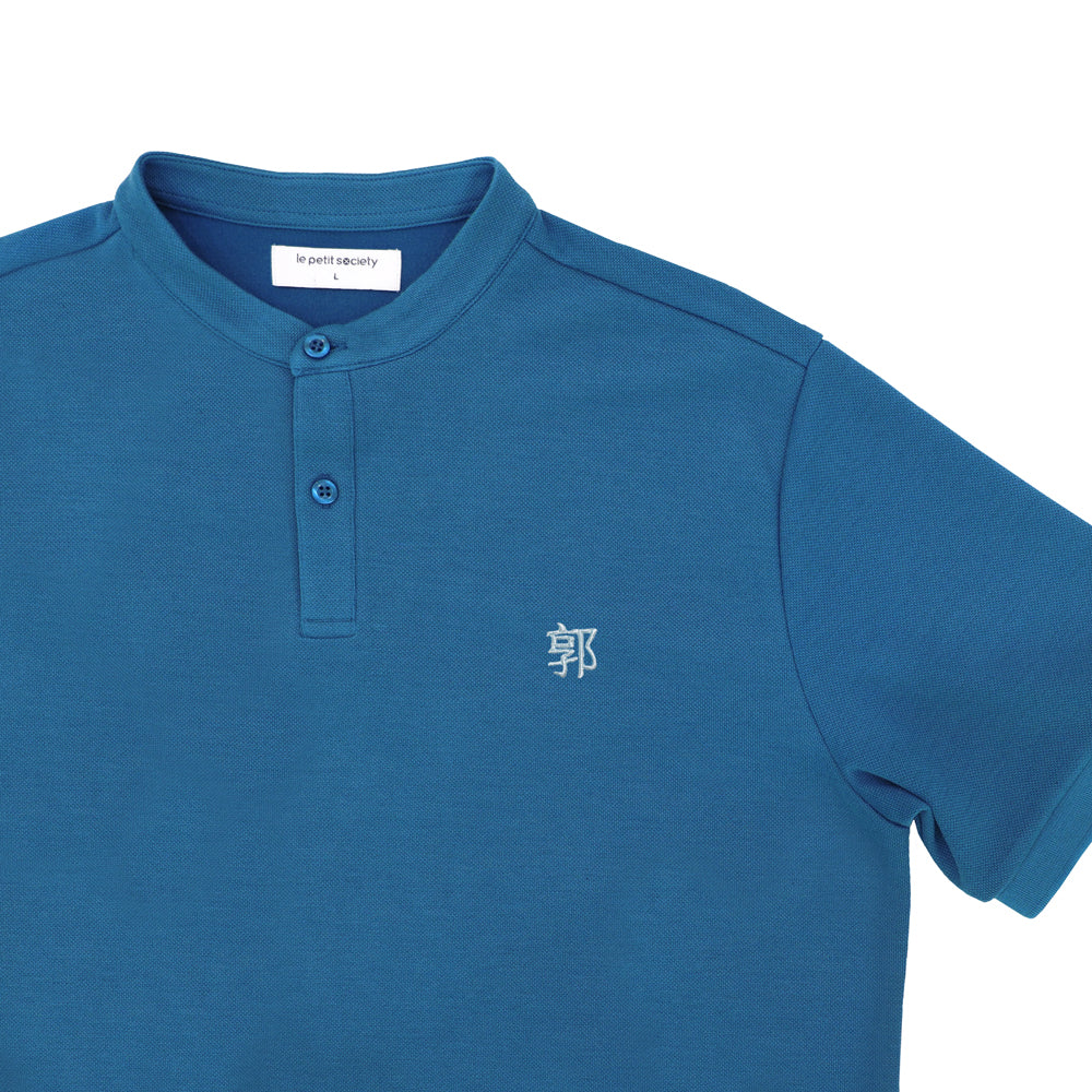 Polo Series - Men’s Polo Shirt in Blue by Le Petit Society — image 3