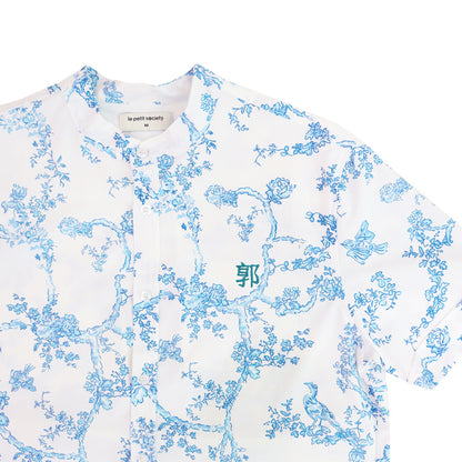 Heritage Series - Men's Shirt in Floral Porcelain Print (Classic Fit) by Le Petit Society — image 6