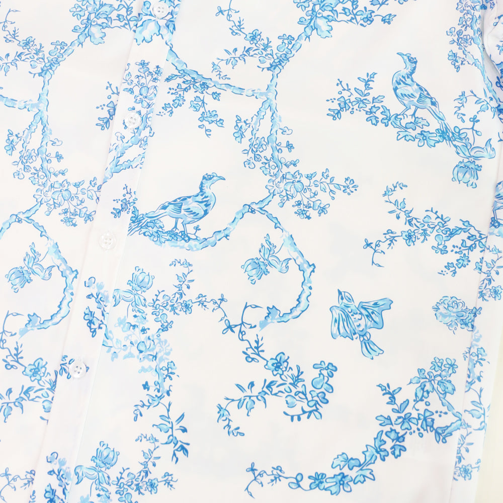 Heritage Series - Men's Shirt in Floral Porcelain Print (Classic Fit) by Le Petit Society — image 5