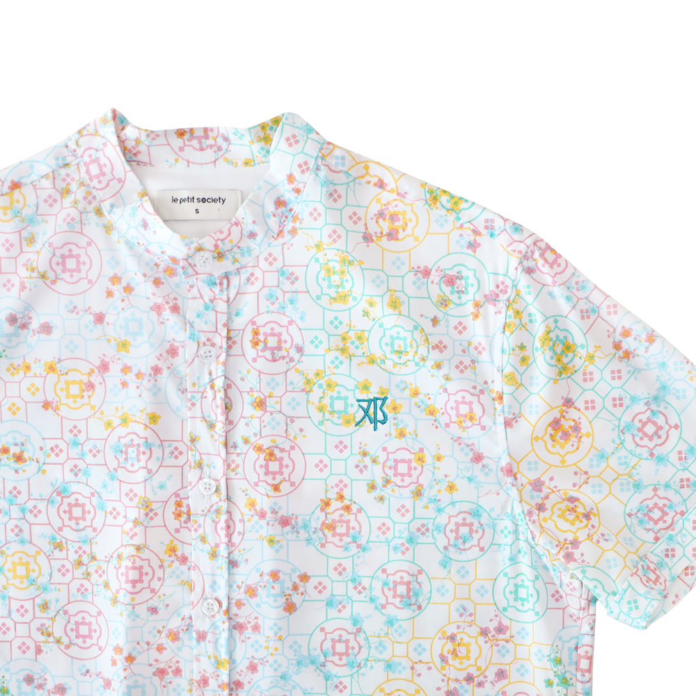 Chinese Motif Series - Men's Shirt in Pastel Rainbow Motif (Classic Fit) by Le Petit Society — image 4