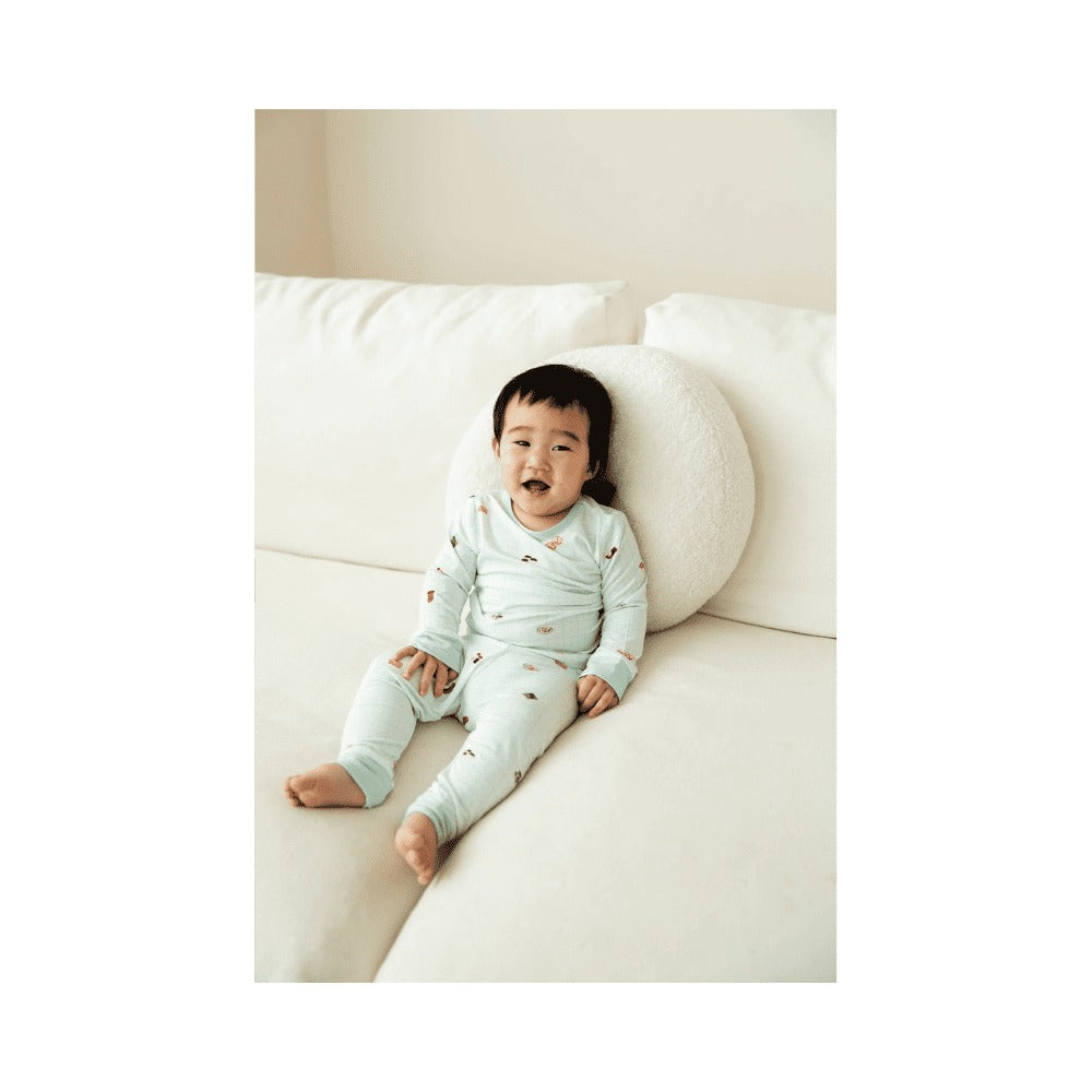 Kids Long Pyjamas Set in Kopitiam Jade by Selenight Co