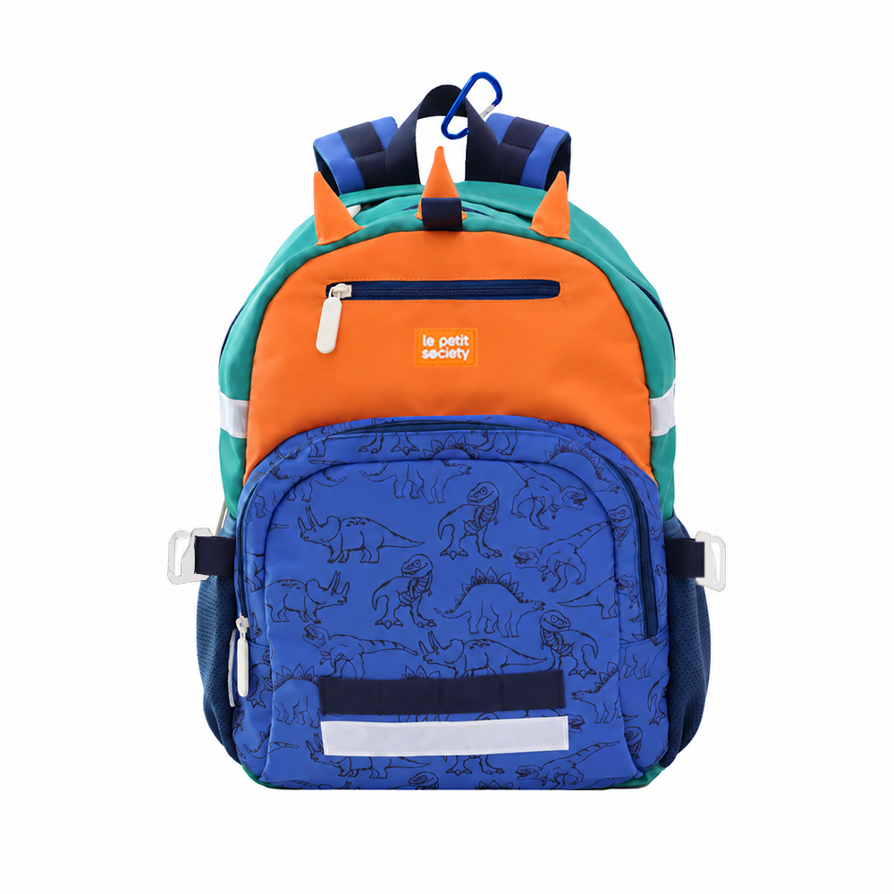 Essential School Bundle - Dino Single Pocket Backpack, Munch Bag & Pencil Case (7-10Y)
