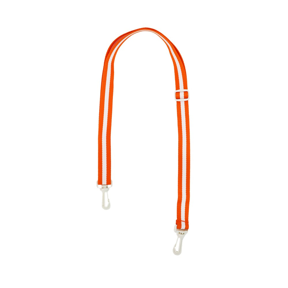 Adjustable Bag Strap in Orange Stripe by Le Petit Society