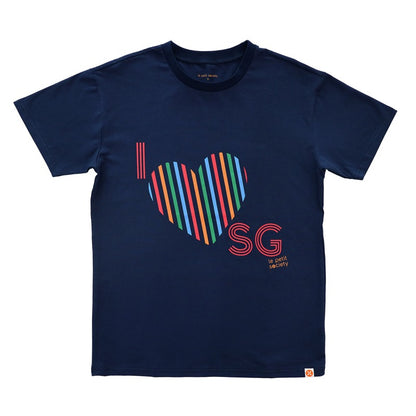 A Singapore Series - "I Love SG" Adult Tee in Navy by Le Petit Society — image 6
