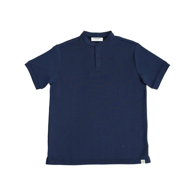 Polo Series - Men’s Polo Shirt in Navy by Le Petit Society — image 9
